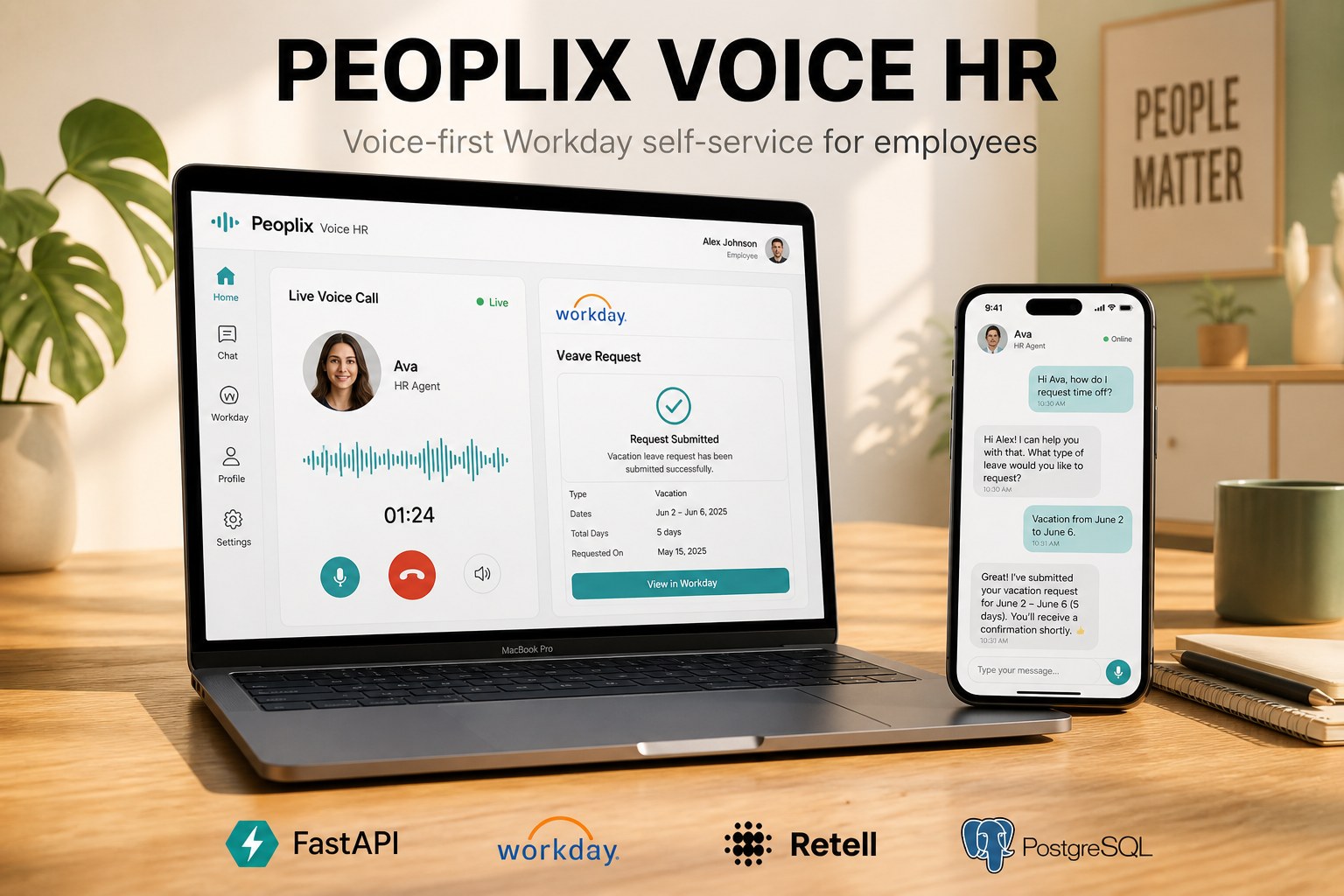 Peoplix Voice HR product screenshot